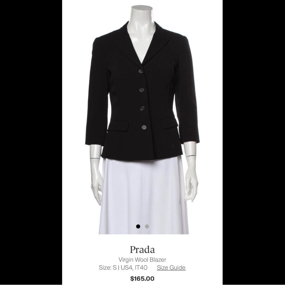 PRADA Virgin Wool Blazer Size S / US 4 / IT 40